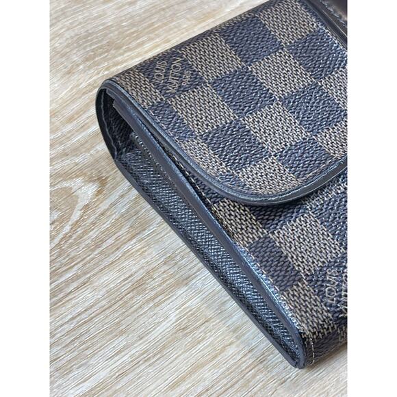 Authenticated Louis Vuitton Damier Ebene Sistina Long Wallet As Is - Picture 7 of 16